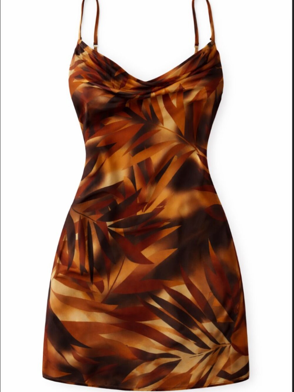 🛍️ 3/10 Unknown Brand Tropical Palm Print Beach Cover Up One Size